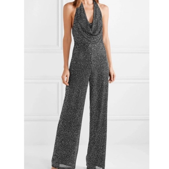 NWT Alice + Olivia Salem Halter Cowl Neck
Crystal Black Jumpsuit - Size 0 - Picture 3 of 7